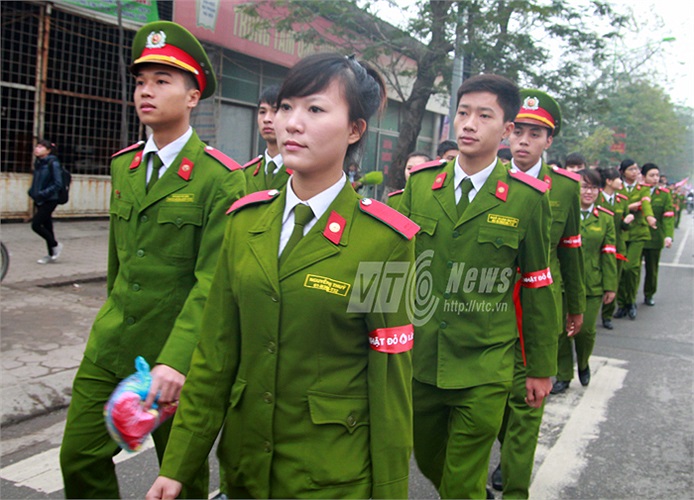 Rất nhiều các thí sinh tham dự cuộc thi Hoa khôi Học viện Cảnh sát các khóa đã tham gia vào ngày hội ý nghĩa này