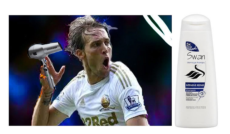 Phong cách ăn mừng quen thuộc của Michu.