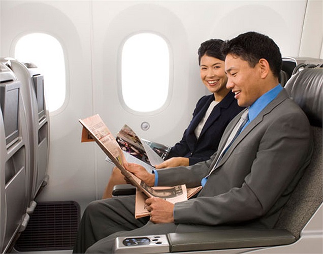 Nội thất Boeing 787 được thiết kế dựa trên quan điểm: ấn tượng đầu tiên có thể là ấn tượng mãi mãi. 