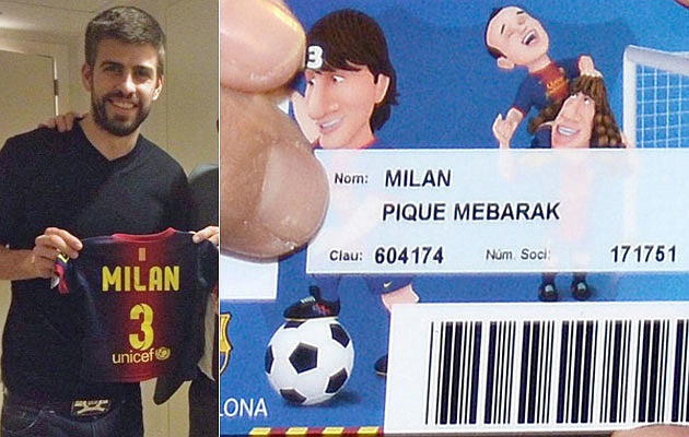 Con trai Pique chính thức trở thành thành viên thứ 171.751 của câu lạc bọ Barcelona. Phó chủ tịch Jordi Cardoner cùng với ông của Pique đích thân trao tặng tấm thẻ thành viên cùng chiếc áo số 3 cho nhóc tì Milan Pique Mebarak 