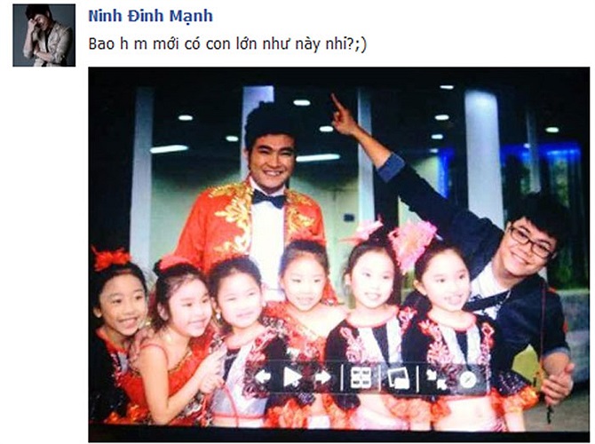 Đinh Mạnh Ninh thắc mắc bao giờ mới có con lớn như thí sinh Đồ Rê Mí
