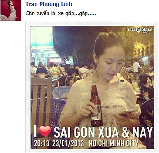 Phương Linh cần tuyển xe ôm
