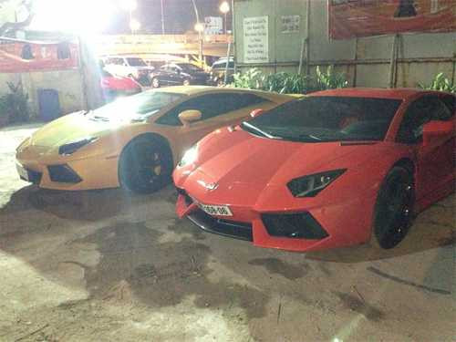 Bộ đôi Lamborghini Aventador ở VN hội ngộ