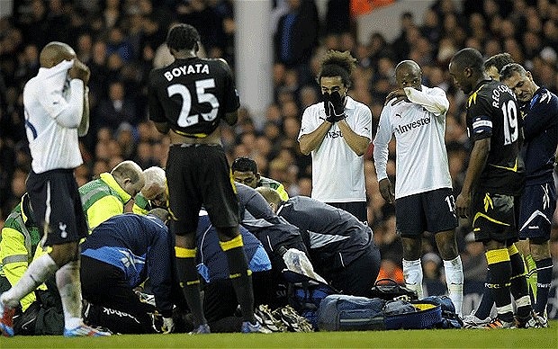 Hậu vệ Fabrice Muamba may mắn gạch tên mình khỏi đội hình của Chúa.