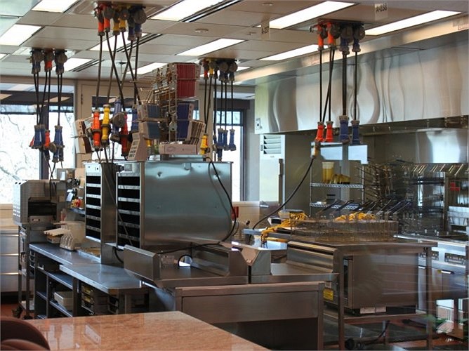 Khu vực bếp để kiểm tra sản phẩm, đây là nơi có các thiết bị được sử dụng chuyên nghiệp 
