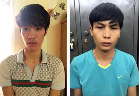 Ngô Quốc Viện và Vũ Mạnh Viện khi bị bắt giữ.