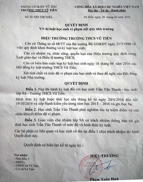 Học sinh bị đình chỉ học vì “tè bậy”: Công an vào cuộc điều tra