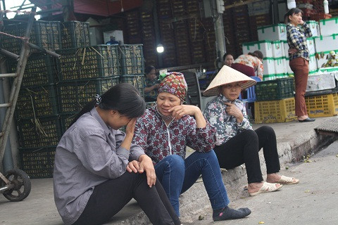 giây phút nghỉ ngơi sau buổi làm việc mệt nhọc.