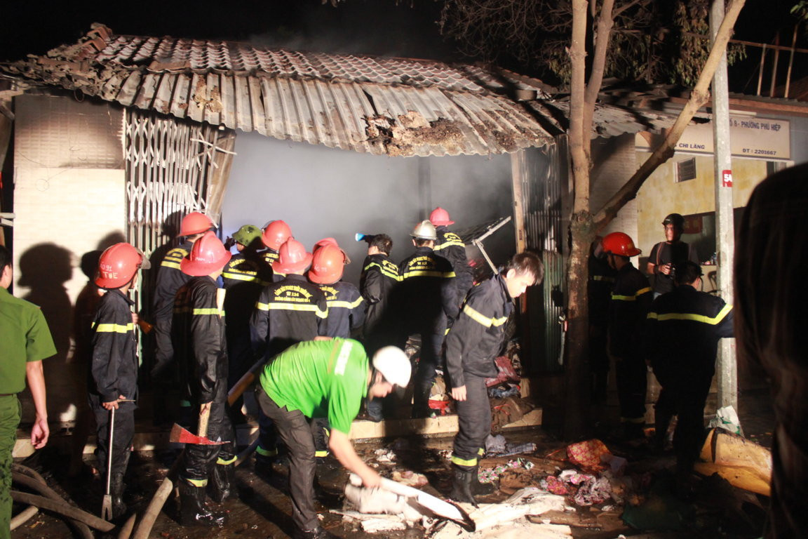 Hiện trường vụ hỏa hoạn.