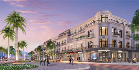 Phối cảnh shophouse của dự án