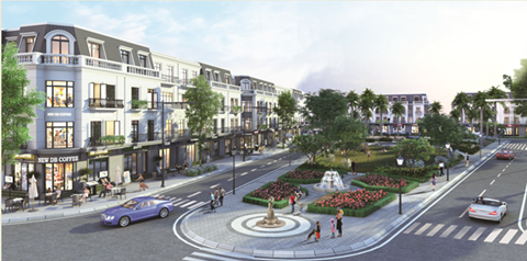 Phối cảnh shophouse của dự án