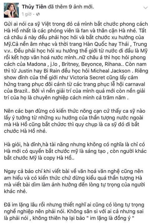Thủy Tiên bức xúc khi bị cho rằng bắt chước phong cách Hà Hồ Thủy Tiên bức xúc khi bị cho rằng bắt chước phong cách Hà Hồ