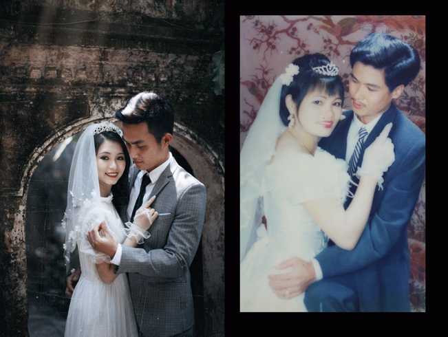 Bộ ảnh cưới lãng mạn cover phong cách xưa của cặp đôi Hà thành