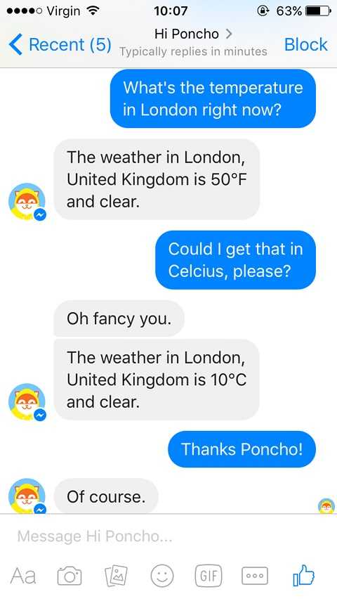 Poncho giúp bạn cập nhật thời tiết