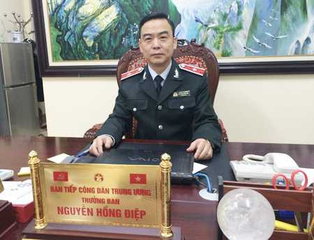 Ông Nguyễn Hồng Điệp- Trưởng Ban Tiếp công dân Trung ương (Thanh tra Chính phủ) người bị nhóm đối tượng quá khích hành hung hôm 24/5. (Ảnh Dân Trí)