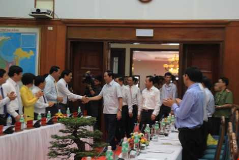 Chủ tịch nước Trần Đại Quang thăm Đà Nẵng. Ảnh: LÊ PHI