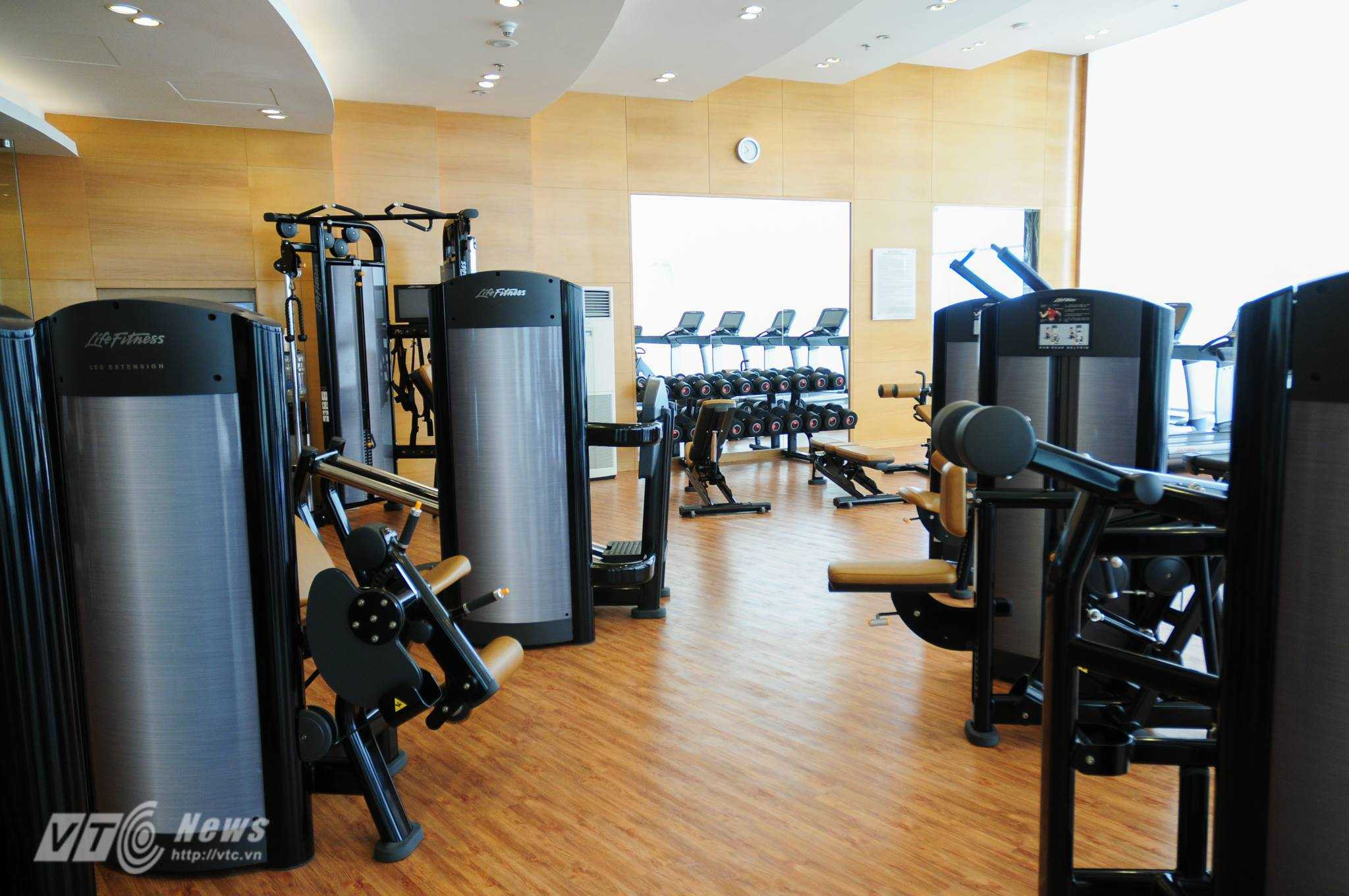 Phòng tập gym - nơi ông Obama tập vào buổi sáng sớm. Ảnh: Tùng Đinh