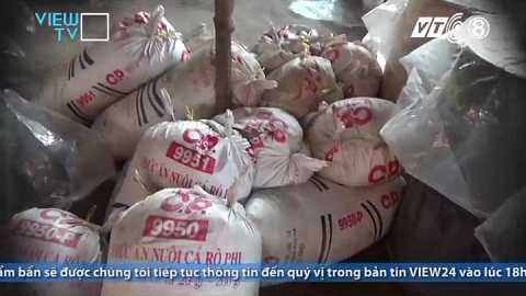 Số măng còn lại được cột trong những bao lấm lem bùn đất