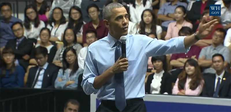 Tổng thống Obama chia sẻ với các thủ lĩnh trẻ Việt Nam 