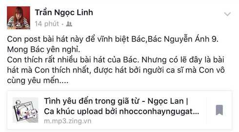 Cựu ca sỹ Ngọc Linh chia sẻ