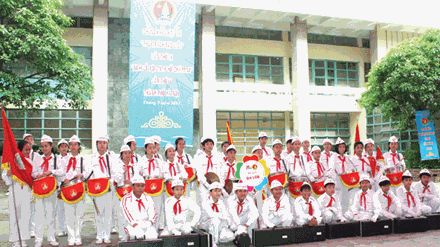 Các em học sinh ở Cung thiếu nhi sẽ được lựa chọn để tặng hoa cho các nguyên thủ quốc gia các nước