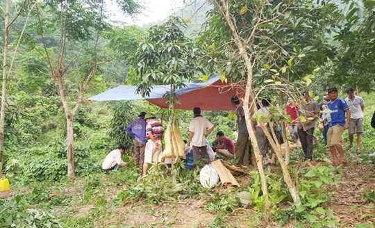 Hiện trường nơi phát hiện thi thể ông Tuyên - Ảnh Báo Lào Cai.