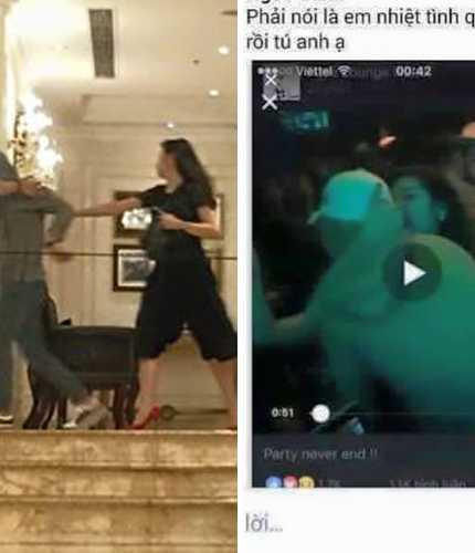 Những hành động thân thiết quá đà trong buổi tiệc tối qua