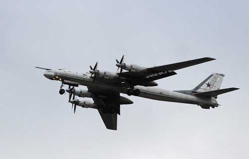 Máy bay ném bom chiến lược Tu-95MS của Nga (Ảnh: Alexander Ryumin/ITAR-TASS)