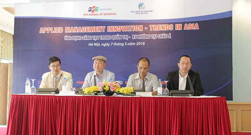 Các vị diễn giả chia sẻ nhiều kinh nghiệm quý báu với các bạn trẻ và doanh nghiệp trẻ Việt Nam