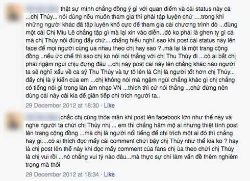 ...ai cũng cho rằng cô đá xéo đàn chị Thu Thủy