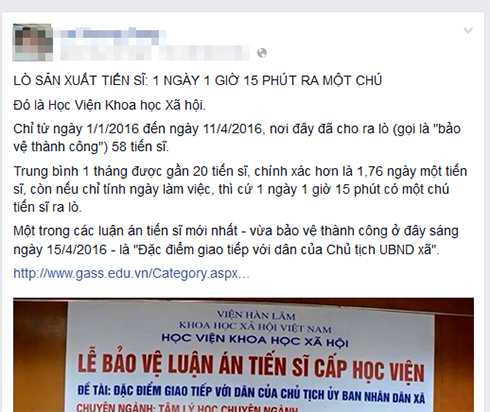 Chia sẻ gây xôn xao dư luận Chia sẻ gây xôn xao dư luận