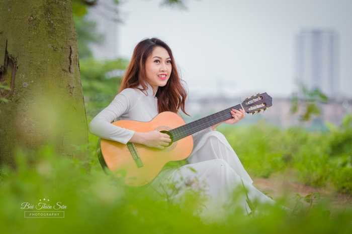 Hot girl Văn hóa Nghệ thuật Quân đội tinh khôi trong bộ ảnh áo dài