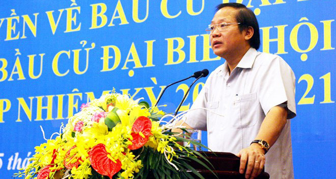 Bộ trưởng Bộ Thông tin và Truyền thông Trương Minh Tuấn đề nghị báo chí cần bình đẳng trong tuyên truyền bầu cử. (Ảnh: T.H)