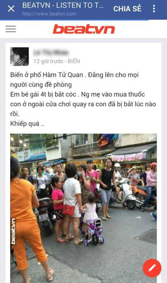 Thông tin về sự việc là không chính xác.