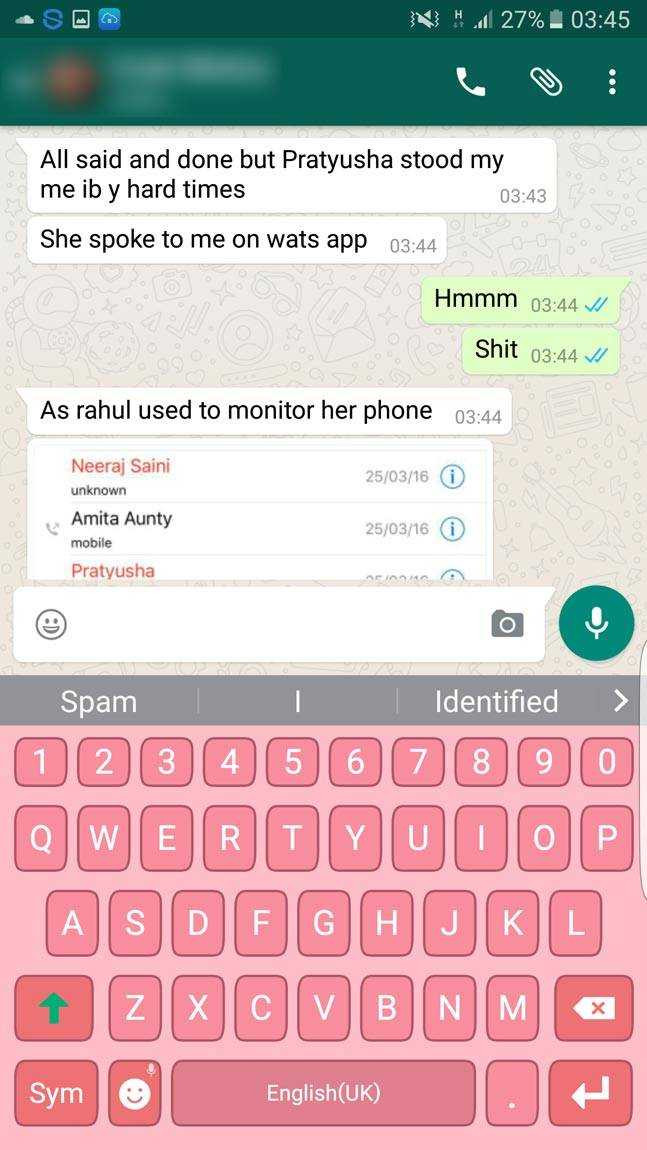 Đoạn chat giữa hai người bạn của nữ diễn viên xấu số