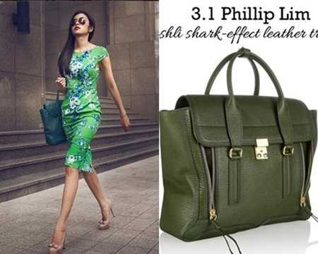 Nữ diễn viên Bỗng dưng muốn khóc diện chiếc túi Phillip Lim có giá khoảng 20 triệu đồng. 