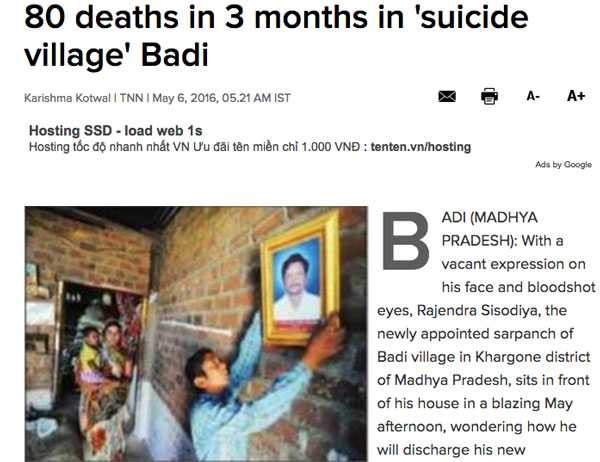 Báo chí lên tiếng vì những cái chết ở Badi