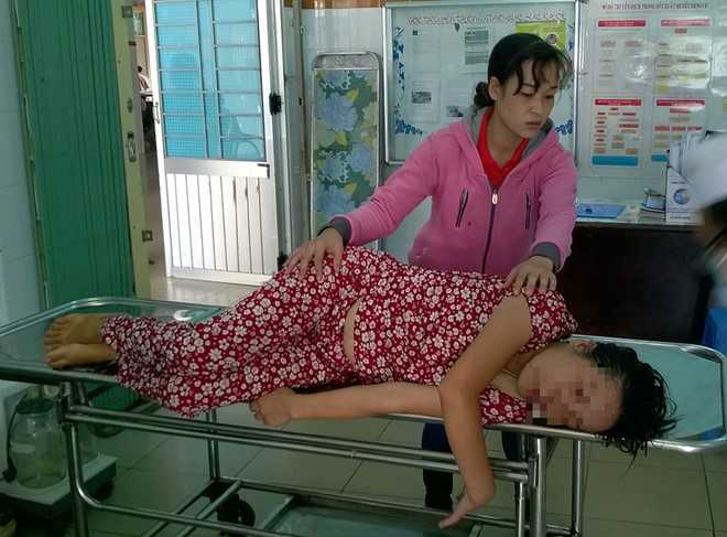 Thai phụ Nguyễn Thị H. nhập viện cấp cứu trong tình trạng nguy kịch. Ảnh: L.H