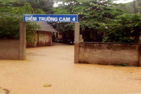 Mưa lớn diện rộng gây lũ.