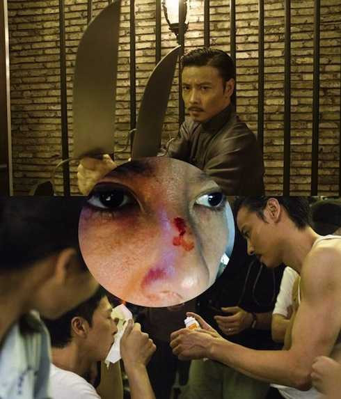 Trương Tấn khiến Chân Tử Đan bị thương nhẹ trên trường quay.