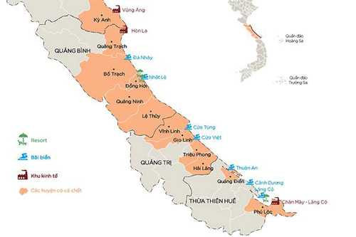 Cá chết lan rộng ở miền Trung.