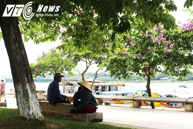 Những hình ảnh chỉ có trong ngày 'nắng như đổ lửa' ở Huế