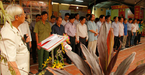 Ông Lâm Văn Bảng trong một buổi lễ tưởng nhớ các cựu tù tại Bảo tàng các chiến sĩ cách mạng bị tù đày