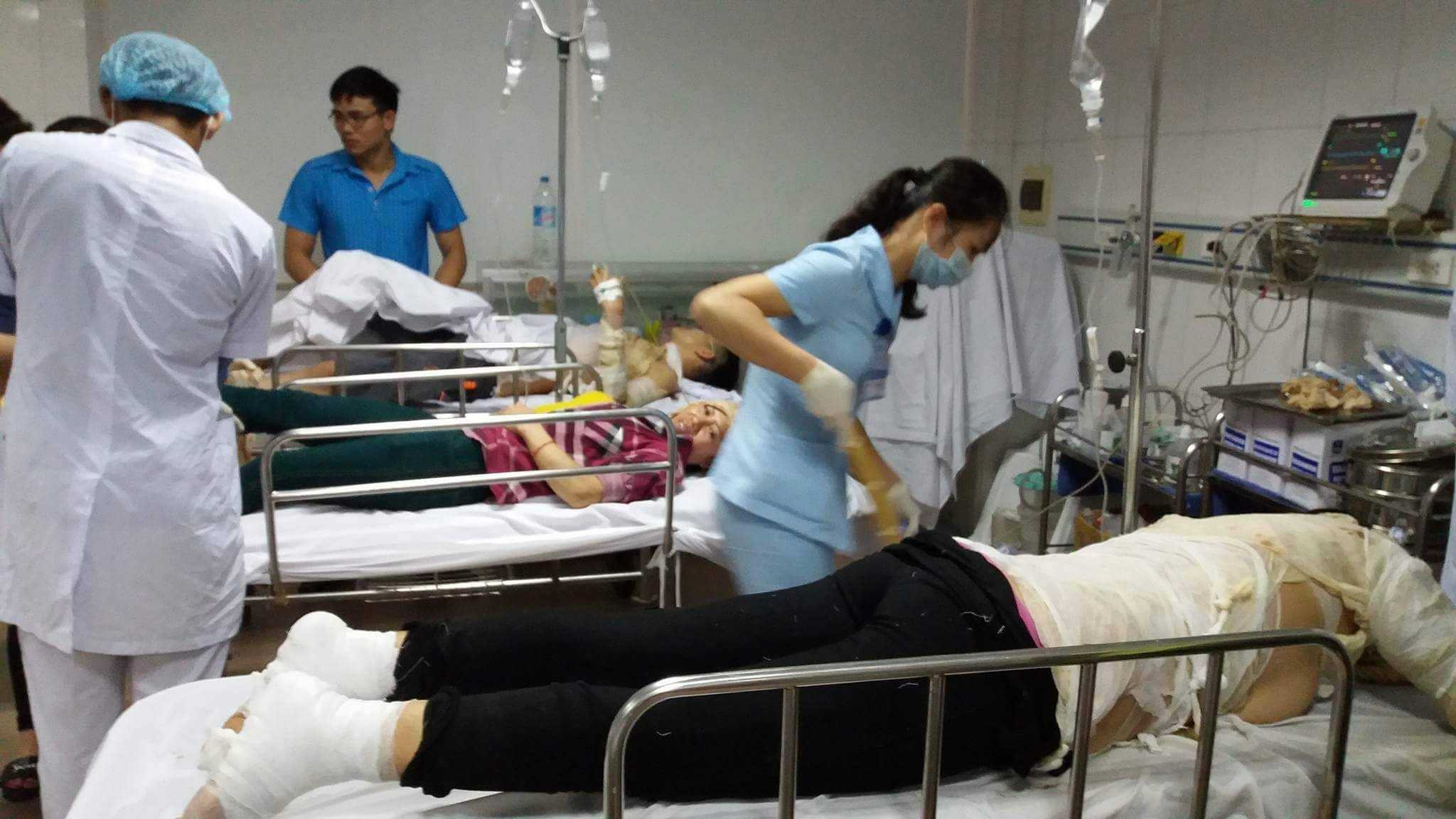 Nạn nhân cấp cứu tại bệnh viện