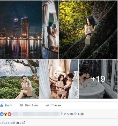 Bộ ảnh nude hoàn chỉnh hiện thu hút nhiều sự chú ý. Ảnh chụp màn hình.