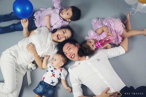 Gia đình hạnh phúc của Ốc Thanh Vân. 