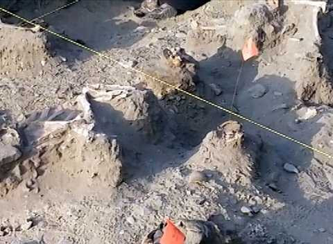 Những bộ xương tìm thấy là bằng chứng về sự sống sót cuối cùng của người Chimu trước khi bị người Inca xâm chiếm. Ảnh Dailymail