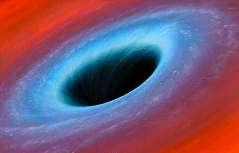 Hố đen cực lớn năng hơn mặt trời 21 tỷ lần. Ảnh Dailymail