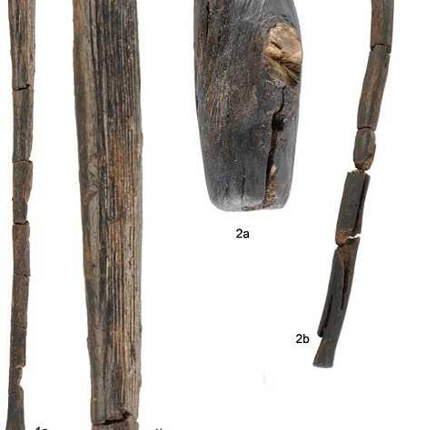 Nhiều dùi cui và vồ bằng gỗ đã được tìm thấy. Ảnh Dailymail