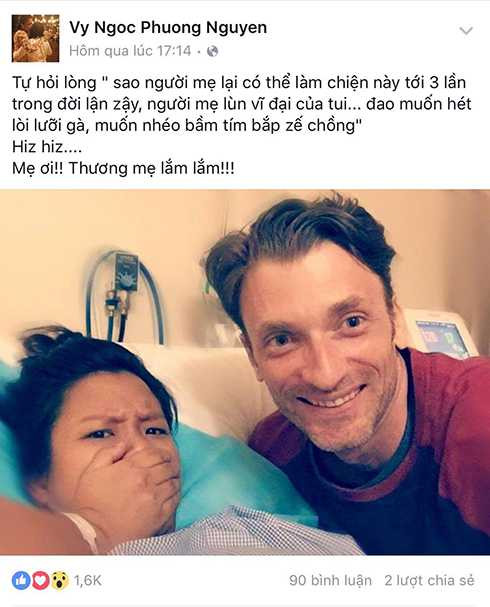 Phương Vy chia sẻ về cơn đau khi vượt cạn và cô gửi lời cảm ơn đến người mẹ thân yêu của mình Phương Vy chia sẻ về cơn đau khi vượt cạn và cô gửi lời cảm ơn đến người mẹ thân yêu của mình